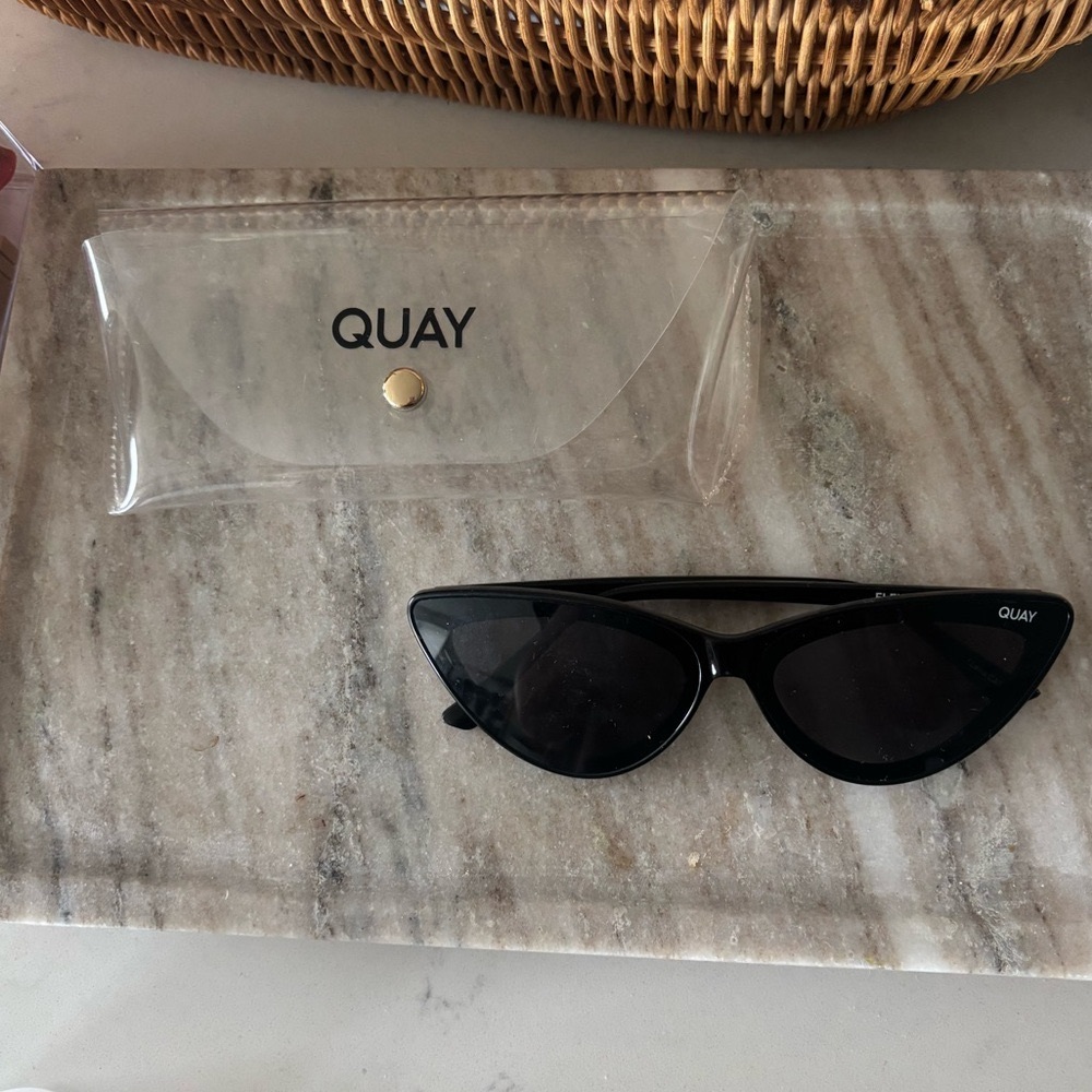 Quay Australia Black Cateye Sunglasses